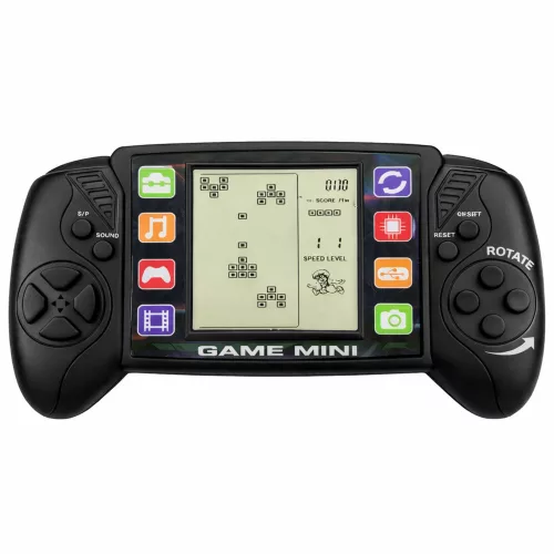 Elektronikus Játékkonzol Tetris Hordozható LCD Fekete