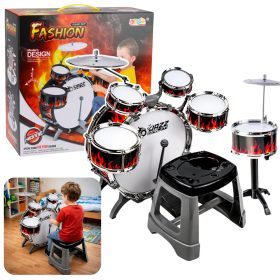 Gyerek dobfelszerelés 6 dob 2 cintányér hangszerszék