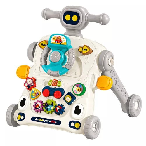 Interactive Educational Bike, Pusher, Table, Scooter 5 in 1 Gray