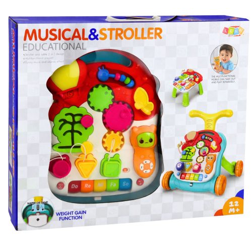 Educational Walker Pusher Table Interactive Panel 5 in 1 Multicolor