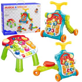   Walker Pusher Scooter Educational Table Interactive Panel 5 in 1 Colorful