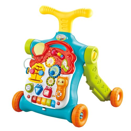 Walker Pusher Scooter Educational Table Interactive Panel 5 in 1 Colorful