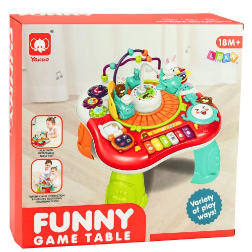 Oktatóasztal Interaktív Zenei Panel Zongora 2 az 1-ben Türkiz