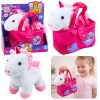Plüssjáték Unikornis Táskában, Fehér, 25cm