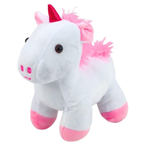 Plüssjáték Unikornis Táskában, Fehér, 25cm