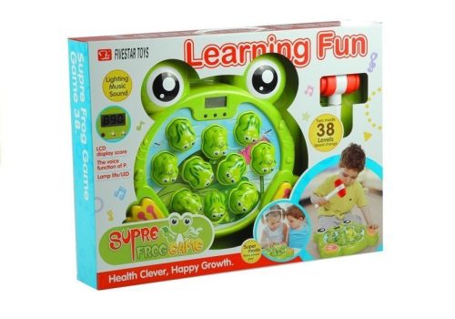 Világító békák kalapáccsal árkádjáték