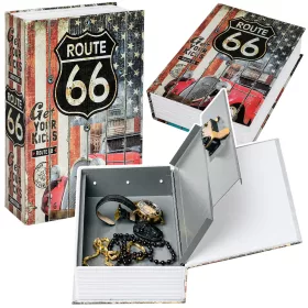 Book Safe With Key Small Cash Box Route 66
