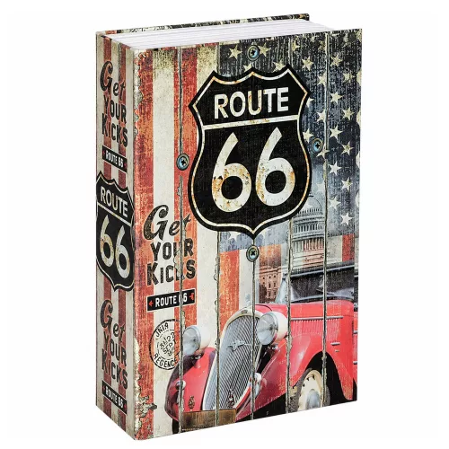 Book Safe With Key Small Cash Box Route 66
