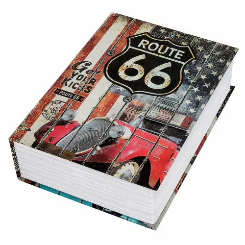 Book Safe With Key Small Cash Box Route 66