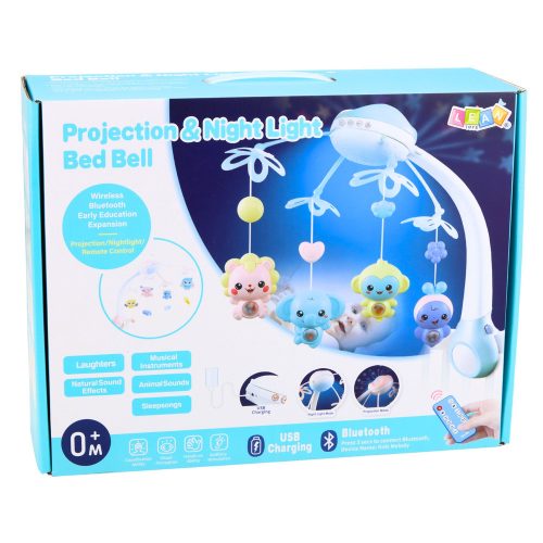 Crib Carousel Projector 2 in 1 Melodies Animal Sounds Remote Control Pink