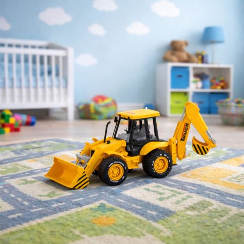 Construction Excavator Loader Bulldozer Drive Lights Sounds Yellow