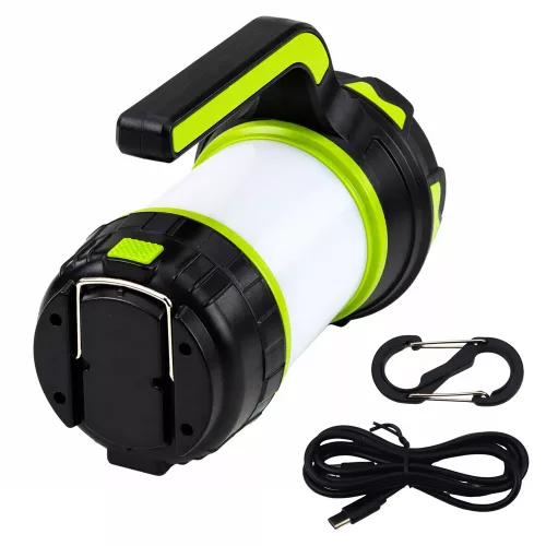 Flashlight LED Lamp 2in1 Camping Tourist Rechargeable Multifunctional