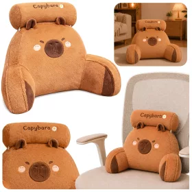  Háttámlás Fotel Háttámla Fotel Ágyhoz Capybara Barna 60 x 40 cm