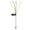 Napelemes kerti lámpa, dekoratív gombákkal, meleg LED fény, 70 cm