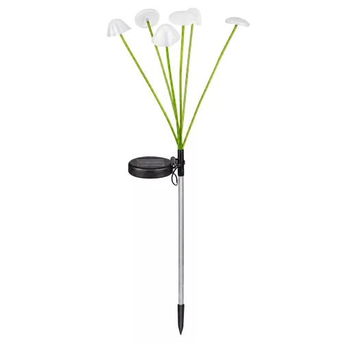 Napelemes kerti lámpa, dekoratív gombákkal, meleg LED fény, 70 cm