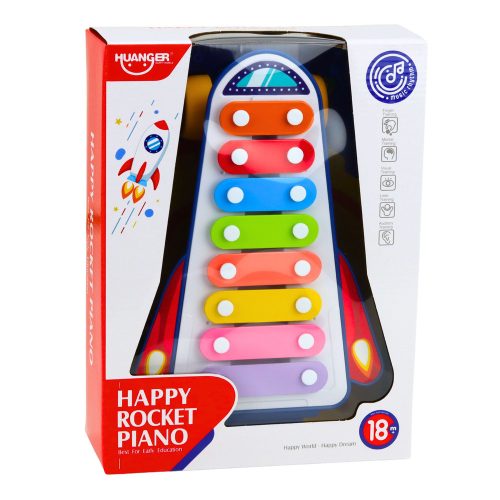 Children's Cymbals Rocket on Wheels Spaceship Baton Blue