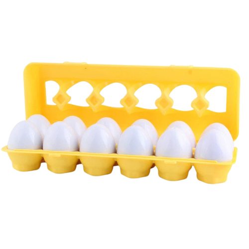 Educational Egg Sorter, Shape Matching, Colorful Fruits, 12 pcs.