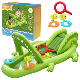   Vízi játszótér csúszdával, krokodil kiegészítőkkel, Bestway 53169