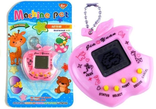 Tamagotchi elektronikus állat rózsaszín alma alakú