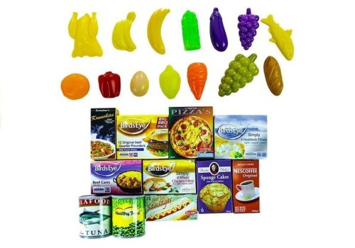 Bevásárlókocsi + 25 játékétel