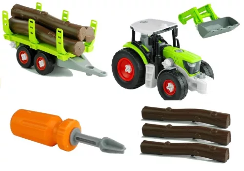 Összeszerelő traktor pótkocsival famegmunkáláshoz 43 cm