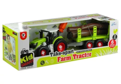 Összeszerelő traktor pótkocsival famegmunkáláshoz 43 cm