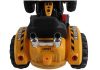 Elektromos utazás traktoron kanalas kotrógéppel, narancssárga