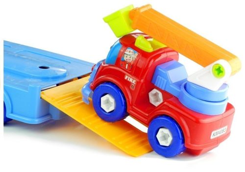 Járművek készlete Rendőrségi tűzoltóautó autó szállító utánfutó kicsavarása