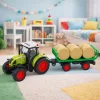 Traktor pótkocsival széna hang- és fényeffektekkel 37,5 cm