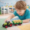 Traktor pótkocsival széna hang- és fényeffektekkel 37,5 cm