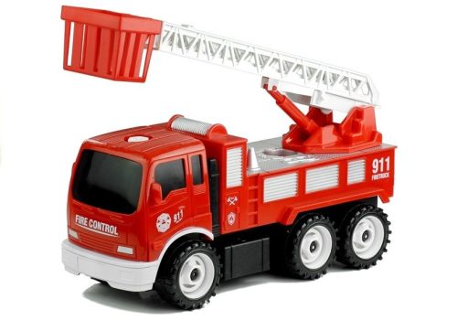 Állítsa be a Fireman Fire Engine autó sisak tűzoltó fűrész 14 elem