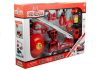 Állítsa be a Fireman Fire Engine autó sisak tűzoltó fűrész 14 elem