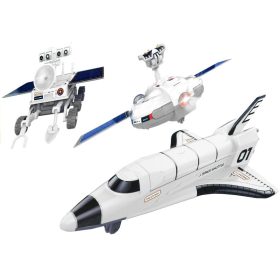   Space Plane Solar Power 3 az 1-ben Hold Fleet felfedező barkács kreatív