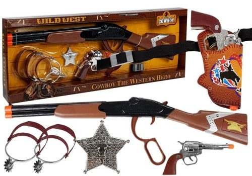 Cowboy Set Lever Action Rifle Colt Revolver seriff jelvény