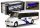 Rendőrbusz Die Cast Model fehér fényekkel