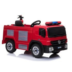 Tűzoltó teherautó elektromos utazás az autón - piros