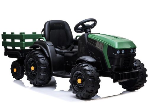 Electric Ride On Tractor pótkocsival BDM0925 Military Green
