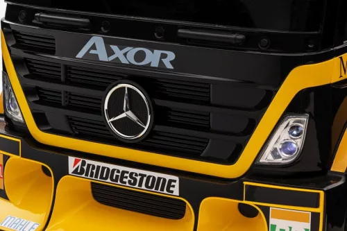 Akkumulátoros autó Mercedes XMX622B Félpótkocsi Sárga LCD