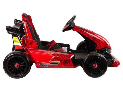 XMX619 pirosra festett Spider akkumulátoros gokart
