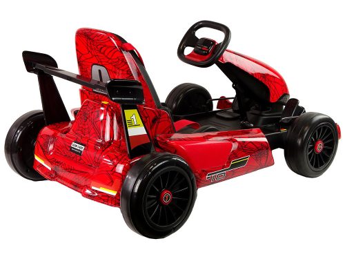 XMX619 pirosra festett Spider akkumulátoros gokart