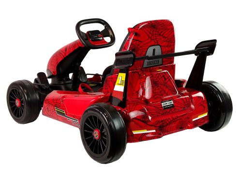 XMX619 pirosra festett Spider akkumulátoros gokart
