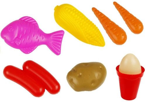 Interaktív Konyha Gyermekeknek Okp Hűtőszekrény Vízcsap Tartozékok 58 db.