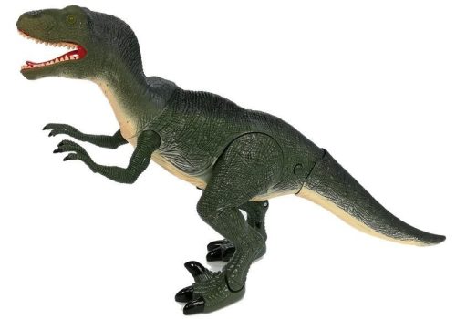A nagy Velociraptor dinoszaurusz fényekkel zúg