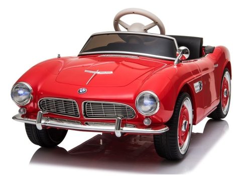 Elektromos kisautó BMW retró pirosra festve