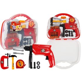 Szerszámkészlet tokban Fúrócsavarok Kalapács