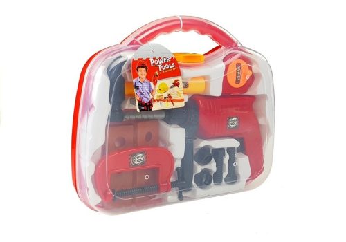 Szerszámkészlet tokban Fúrócsavarok Kalapács