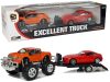 Járműkészlet Narancssárga Monster Truck Piros BMW Caravan 58 cm