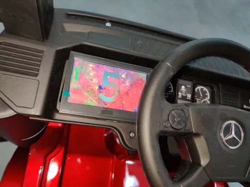 Elektromos ráhajtható autó Mercedes Actros feketére festett MP4