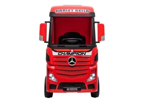 Elektromos ráhajtható autó Mercedes Actros pirosra festett MP4