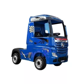   Elektromos ráhajtható autó Mercedes Actros kékre festett MP4